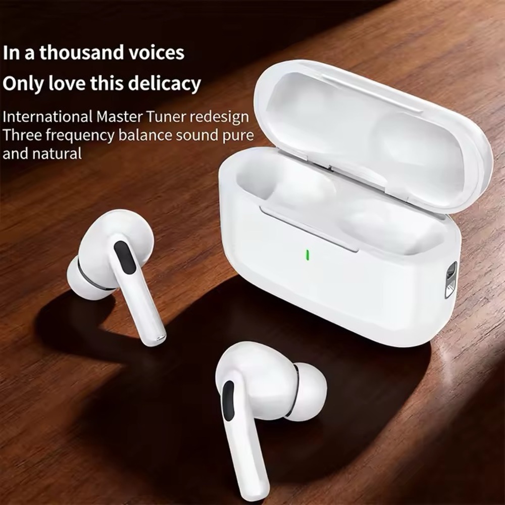 Wireless True Noise Cancelling Earbuds with Charging Case - White